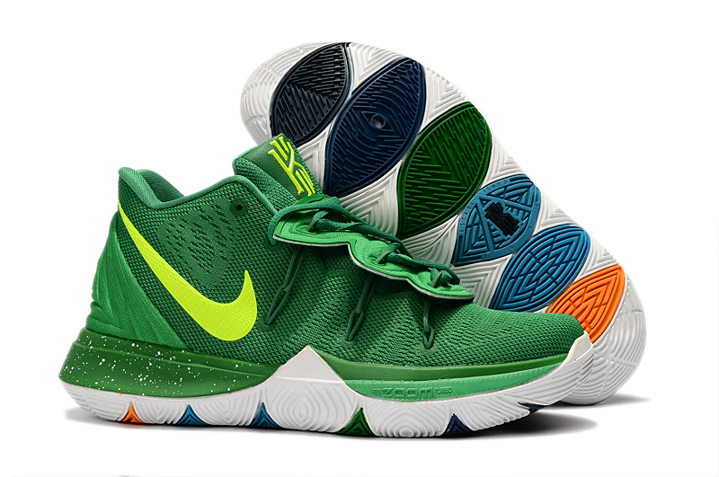 New Nike Kyrie 5 Celtics Green Fluorscent White Shoes